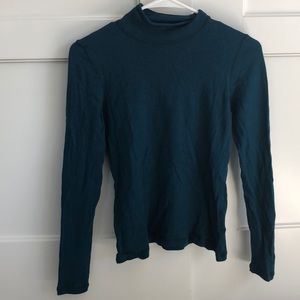 Elie Tahari Turquoise Low Turtleneck Sweater
